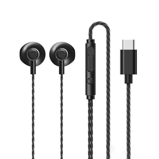 REMAX douszne słuchawki zestaw słuchawkowy z pilotem i mikrofonem USB Typ C czarny (RM-711a Tarnish) Inny producent