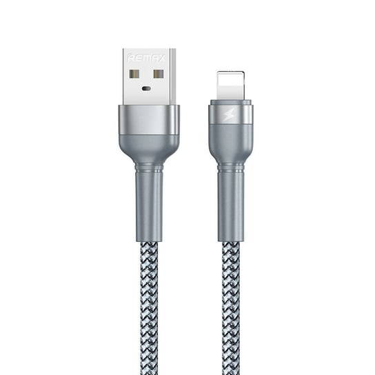 Remax kabel USB - Lightning 2,4 A 1 m do ładowania przesyłania danych srebrny (RC-124i silver) Remax