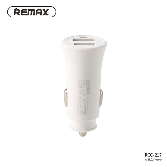 REMAX ładowarka samochodowa ROCKET 2xUSB 2,4A RCC217 biała Zamiennik/inny
