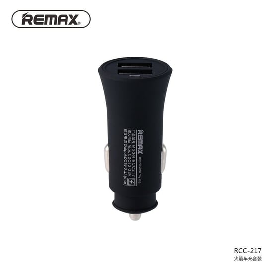 REMAX ładowarka samochodowa ROCKET 2xUSB 2,4A RCC217 czarna Zamiennik/inny