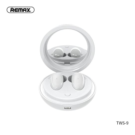 REMAX słuchawki bezprzewodowe / bluetooth TWS-9 ze stacją dokującą i lusterkiem białe Inna marka