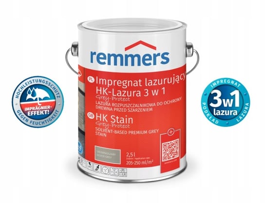 Remmers HK-Lazura Impregnat drewna GRAFITOWY 0,75L remmers