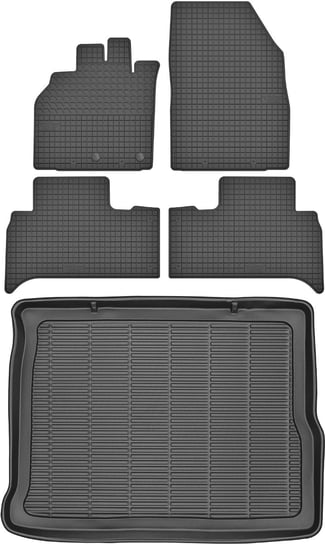 Renault Scenic III Minivan od 2009-2016r. Bagażnik MAX-DYWANIK 911714 + Dywaniki MOTOHOBBY 150504 Max-Dywanik