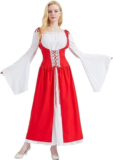 Renesansowa Sukienka Damska - Elegancja i Styl w Średniowiecznym Wydaniu roz M NIKCORP