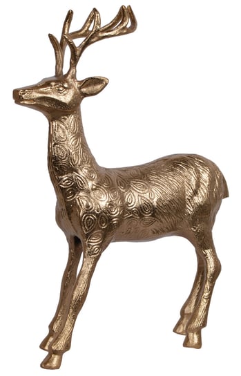 Renifer metalowy, złoty, 32,5x12x44,5 cm Ewax