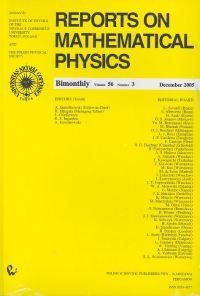 Reports on Mathematical Physics 56/3 Opracowanie zbiorowe