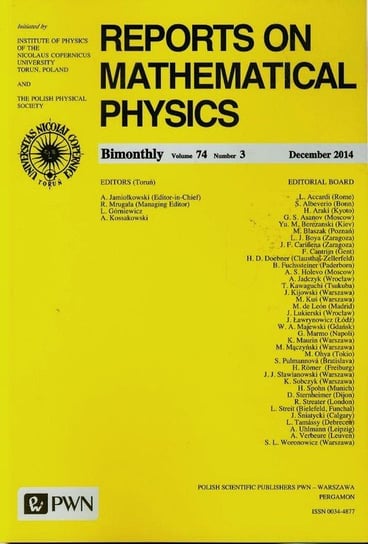 Reports on Mathematical Physics. 74/3 2014 Collective work