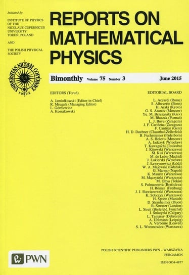 Reports on Mathematical Physics 75/3 2015 Collective work