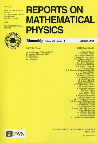Reports on Mathematical Physics. 76/1. 2015 Collective work