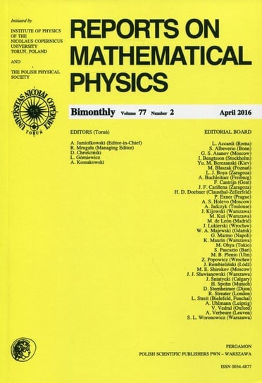 Reports on Mathematical Physics 77/2016 Opracowanie zbiorowe