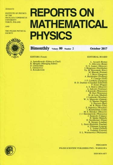 Reports on Mathematical Physics 80/2. Pergamon Opracowanie zbiorowe