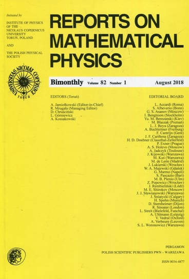 Reports on Mathematical Physics 82/1 Opracowanie zbiorowe