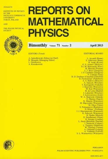 Reports on Mathematical Physics Opracowanie zbiorowe