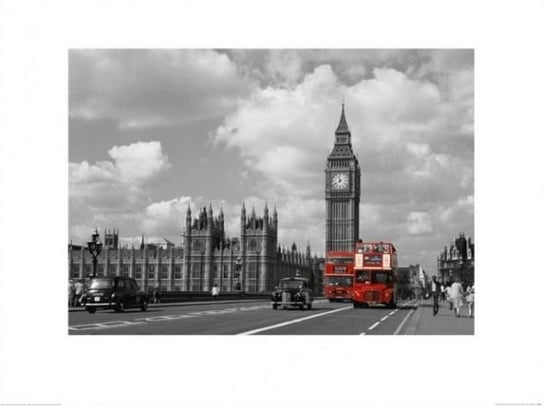Reprodukcja ART GROUP Big Ben, Czerwone autobusy, 80x60 cm Art Group