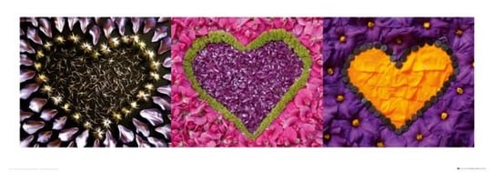 Reprodukcja GBEYE Madalenes Hearts purple, 95x33 cm GBeye