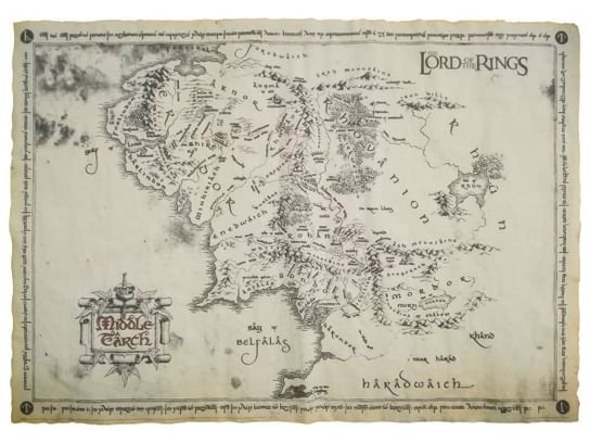 Reprodukcja GBEYE Władca Pierścieni - Mapa Śródziemia (Pergamin), 47x67 cm The Lord of The Rings