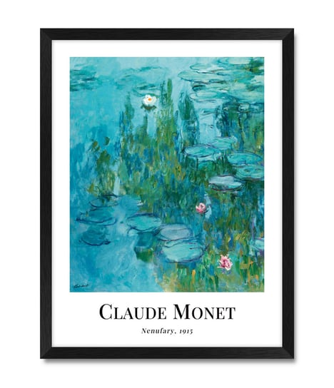 Reprodukcja obraz do salonu sypialni lilie wodne pejzaż woda nenufary Claude Monet 32x42 cm iWALL studio
