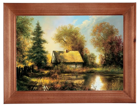 Reprodukcja obrazu w drewnianej ramie o wymiarach 13x18 cm- Jesień, M Lorens POSTERGALERIA