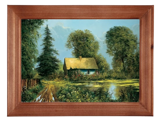 Reprodukcja obrazu w drewnianej ramie o wymiarach 13x18 cm- Lato, M Lorens POSTERGALERIA