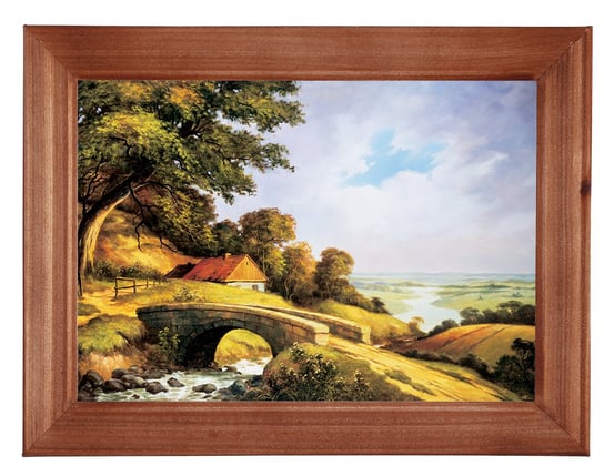 Reprodukcja obrazu w drewnianej ramie o wymiarach 13x18 cm- Mostek I, Cezary Różycki POSTERGALERIA