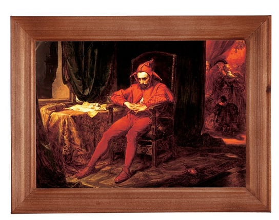 Reprodukcja obrazu w drewnianej ramie o wymiarach 13x18 cm- Stańczyk, Jan Matejko POSTERGALERIA