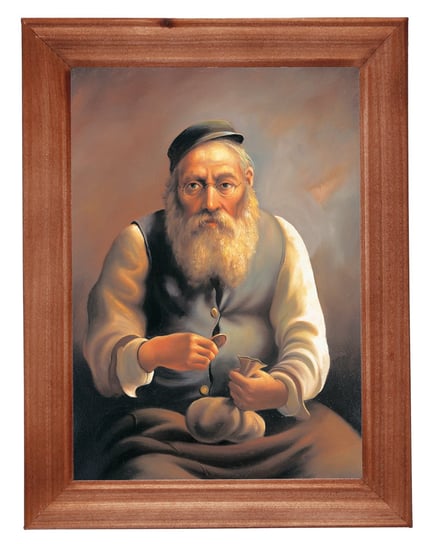 Reprodukcja obrazu w drewnianej ramie o wymiarach 13x18 cm- Żyd III, Marian Kaszuba POSTERGALERIA