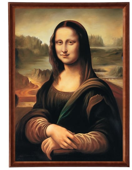 Reprodukcja obrazu w drewnianej ramie o wymiarach 50x70 cm - Mona Lisa, Leonardo da Vinci POSTERGALERIA