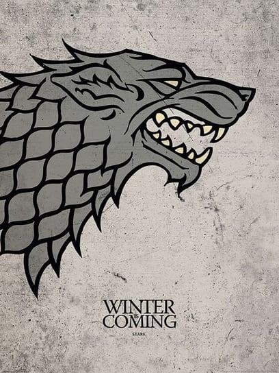 Reprodukcja PYRAMID POSTERS Game of Thrones Stark, 60x80 cm GAME OF THRONES