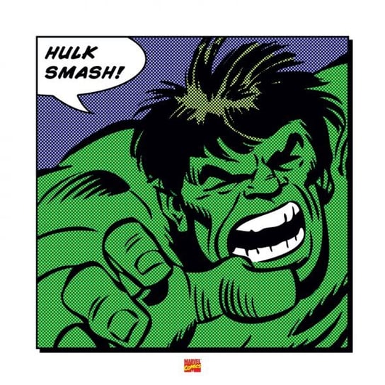 Reprodukcja PYRAMID POSTERS Hulk Smash, 40x40 cm Hulk