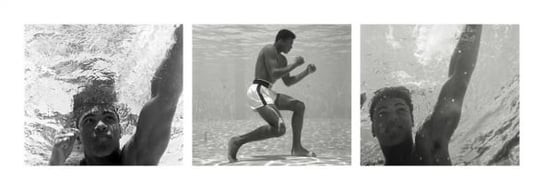 Reprodukcja PYRAMID POSTERS Muhammad Ali (Underwater Triptych),  33x95 cm Muhammad Ali