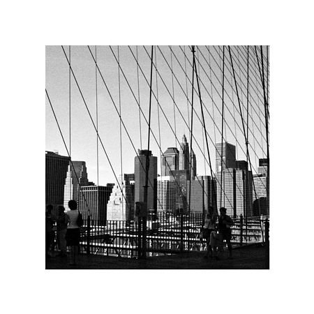 Reprodukcja PYRAMID POSTERS New York Bridge, 40x40 cm Nice Wall