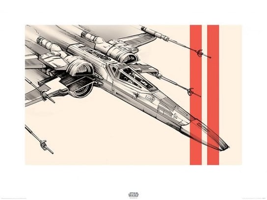 Reprodukcja PYRAMID POSTERS Star Wars The Force Awakens X-Wing, 80x60 cm Star Wars gwiezdne wojny