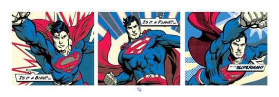 Reprodukcja PYRAMID POSTERS Superman (Pop Art Triptych),  33x95 cm DC COMICS