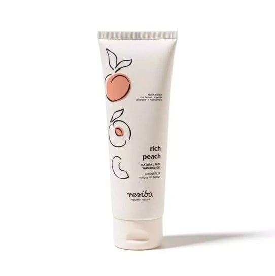Resibo, Rich Peach, żel myjący do twarzy z ekstraktem z brzoskwini, 125 ml Resibo