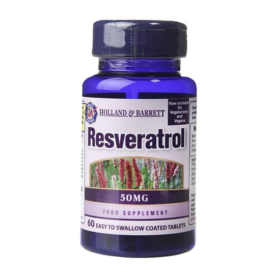Resweratrol HOLLAND&BARRETT, 50 mg, 60 tabletek 