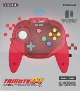 Retro-Bit Tribute64 2.4G Pad PC Switch N64 Red Inny producent