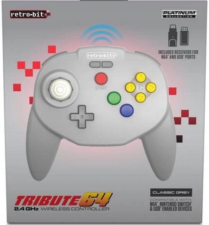 Retro-Bit Tribute64 2.4G Pad PC Switch Nintendo 64 Inny producent