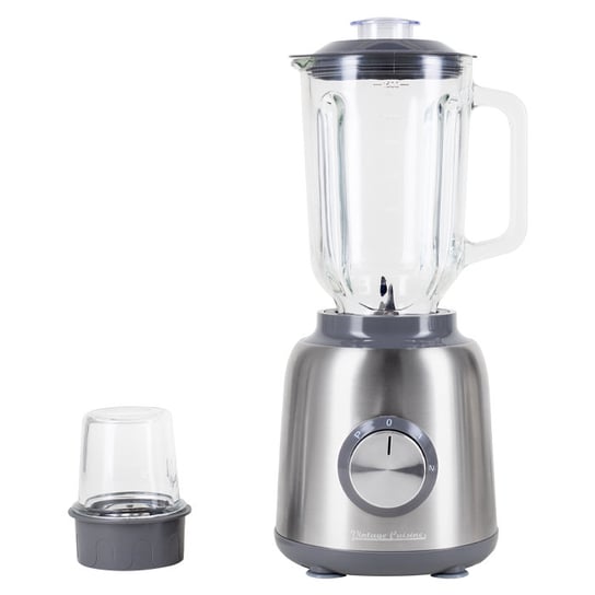 Retro blender kielichowy z minirozdrabniaczem Vintage Cuisine - srebrny Vintage Cuisine