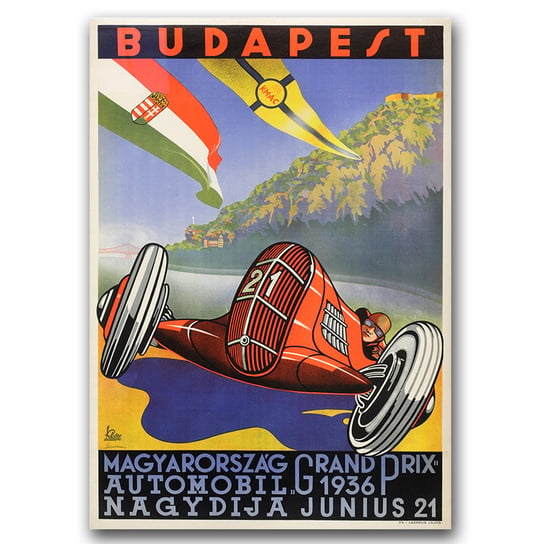 Retro plakat do salonu Budapeszt Grand Prix A3 Vintageposteria