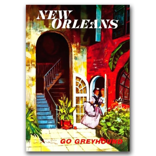 Retro plakat na płótnie Nowy Orlean A3 30x40 cm Vintageposteria