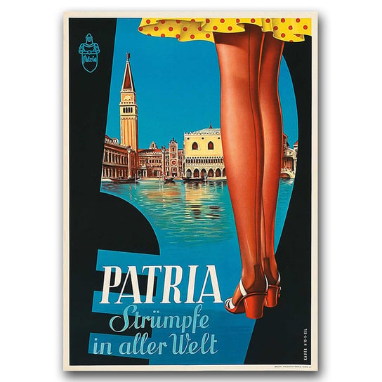Retro plakat Pończochy Patria Reklama A3 30x40cm Vintageposteria