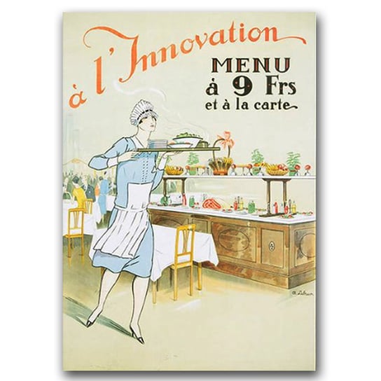 Retro plakat Restauracja L'Innovation Brussels A2 Vintageposteria