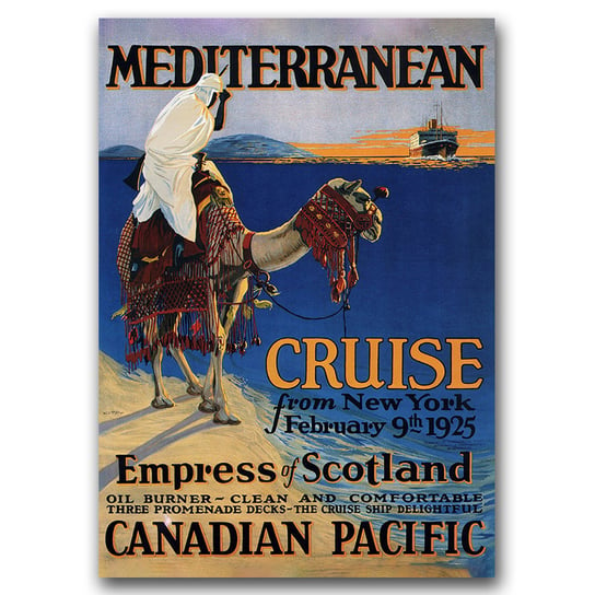 Retro plakat Śródziemnomorska Nowy Jork A2 Vintageposteria