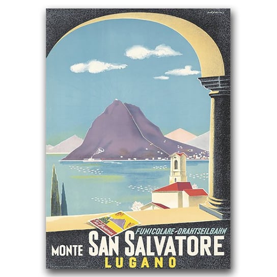 Retro plakat Szwajcaria San Salvatore A3 30x40cm Vintageposteria