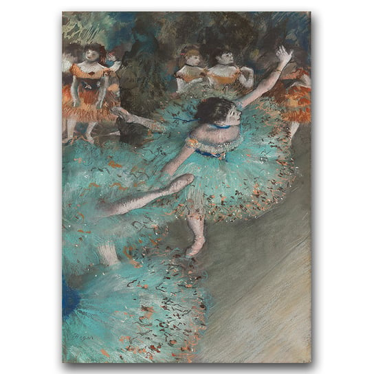 Retro plakat Zielony tancerz Edgar Degas A2 Vintageposteria