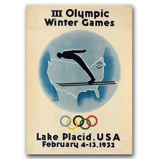 Retro plakat Zimowe Igrzyska Olimpijskie A1 Vintageposteria