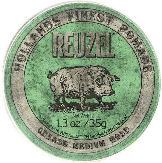 Reuzel, Hollands Finest Pomade, pomada średnio utrwalająca na bazie wosków i olejków, Green, 35 g Reuzel