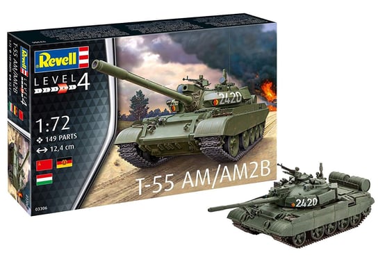 Revell, Czołg T-55Am/Ab2 1:72 149Pcs, Model kolekcjonerski 03306, 12+ Revell