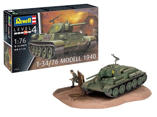 Revell, Czołg T34/76 Modell 1940, Model do sklejania, 12+ Revell