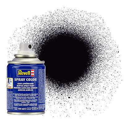 Revell, Farba spray kolor czarny matowy 34108, 10+ Revell